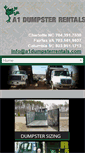 Mobile Screenshot of a1dumpsterrentals.com